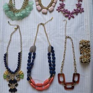 Statement Necklace Bundle Lot 6 + Bracelet | Fashion Jewelry